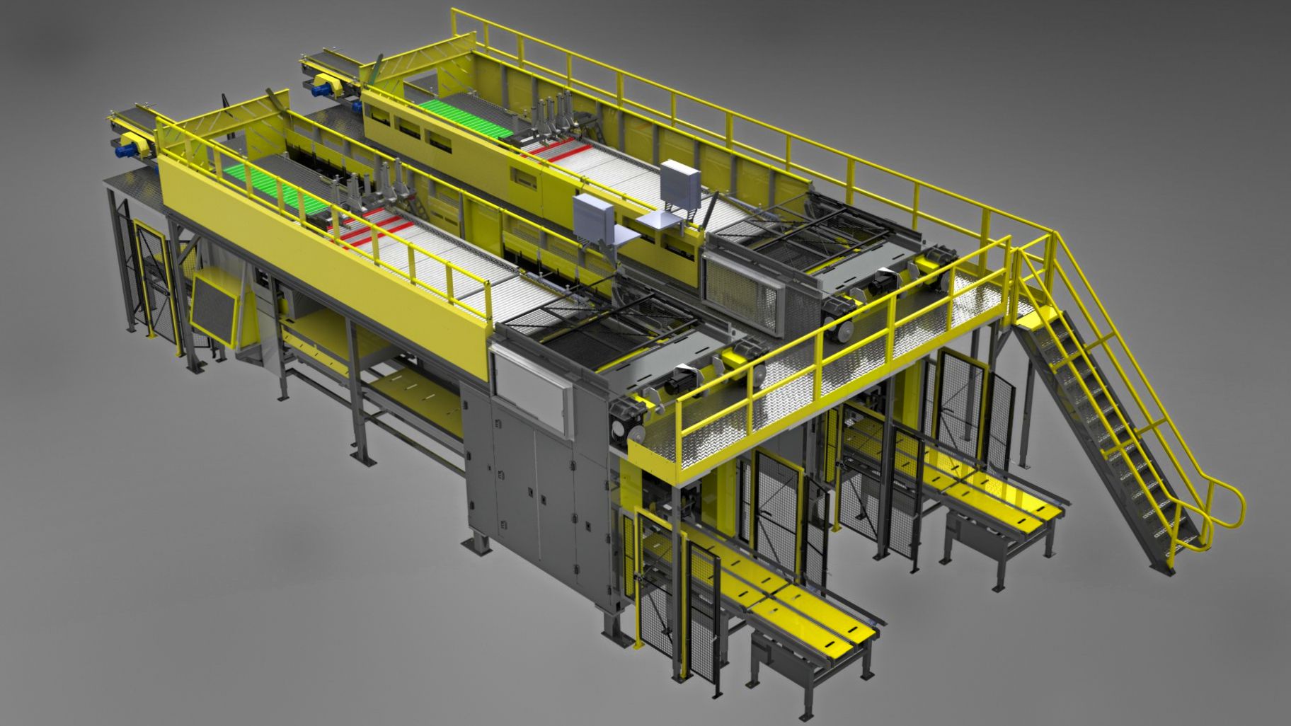 A 3 d rendering of an industrial machine.