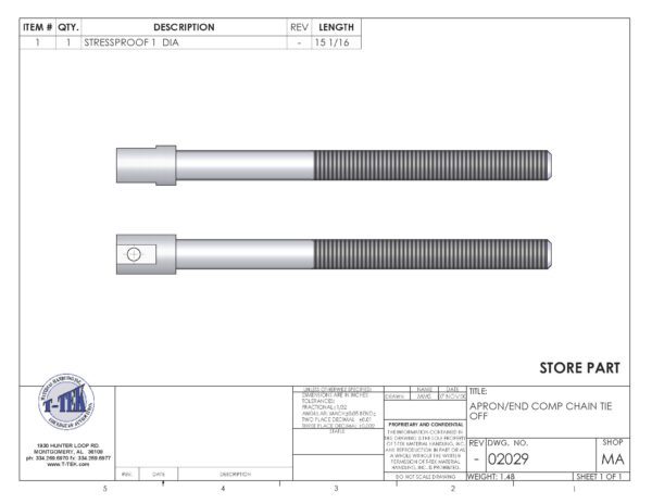 A drawing of two pipes with one being the same length.