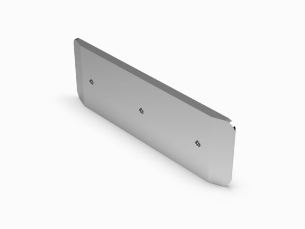 A metal plate with holes for mounting on the wall.