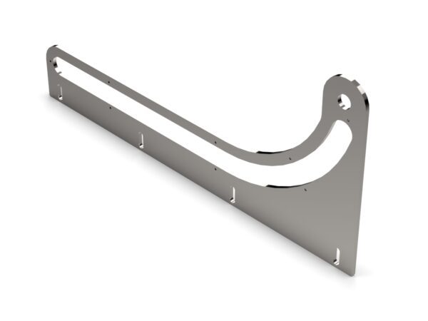 A metal bracket that is attached to the side of a wall.