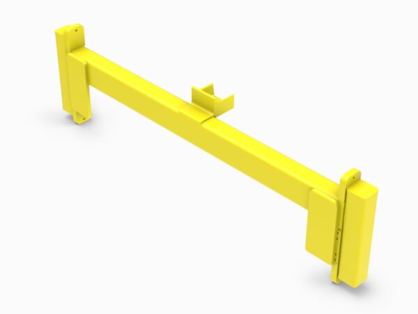 A yellow piece of metal with a handle.