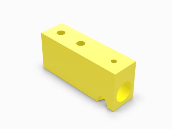 A yellow block with holes for the sides.