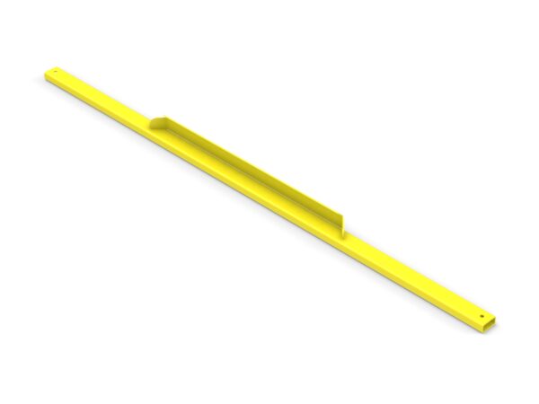 A yellow plastic object is shown with no background.