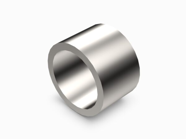 A silver ring is shown with no background.