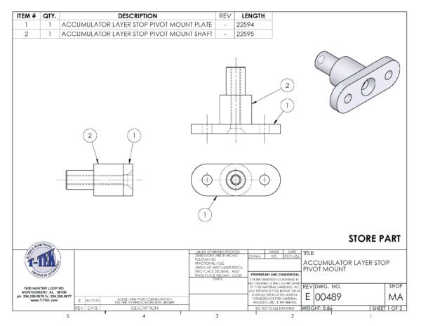 A drawing of the parts for a device.