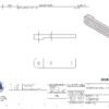 A drawing of the side view of a piece of metal.