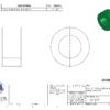 A drawing of a green object on top of a sheet.