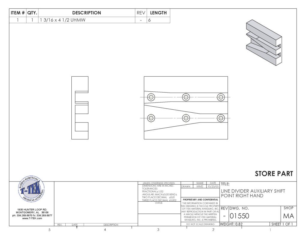 01550 - T-TEK Material Handling, LLC