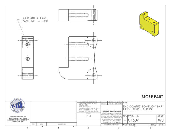 A drawing of the front and back side of a piece of construction equipment.