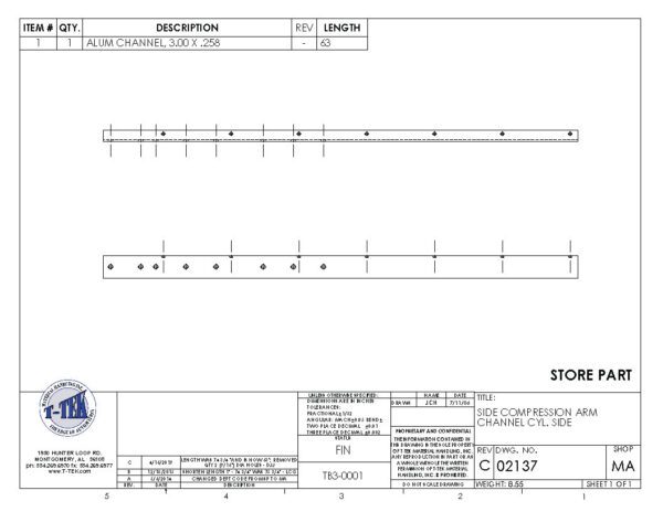 A drawing of the side and back of a sheet.