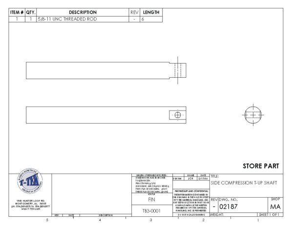 A drawing of the back side of a sheet.