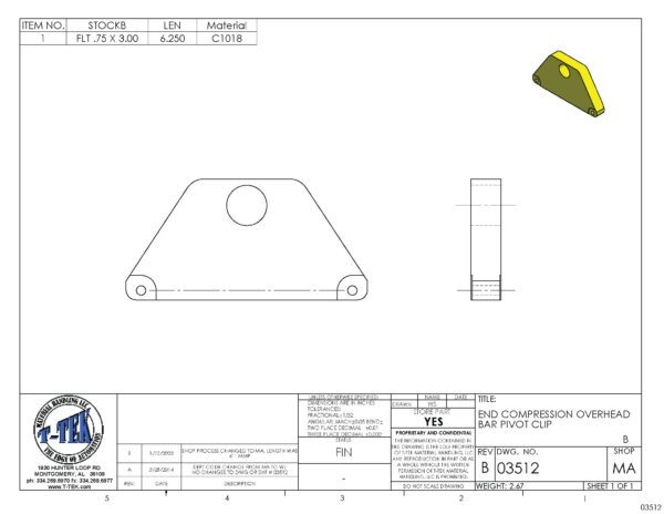 A drawing of the back side of a yellow object.