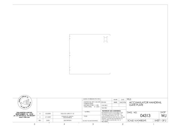 A drawing of the back side of a box.