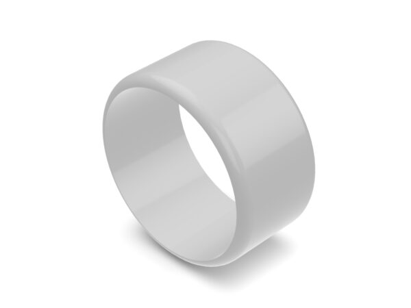 A white ring is shown with no background.