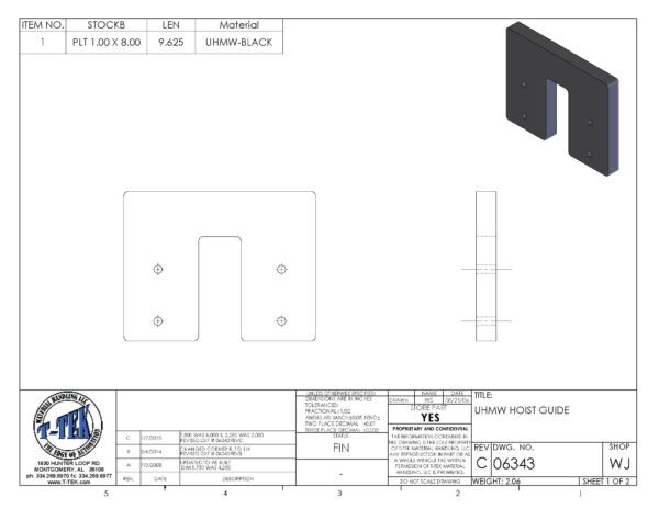 A drawing of the back side of an object.