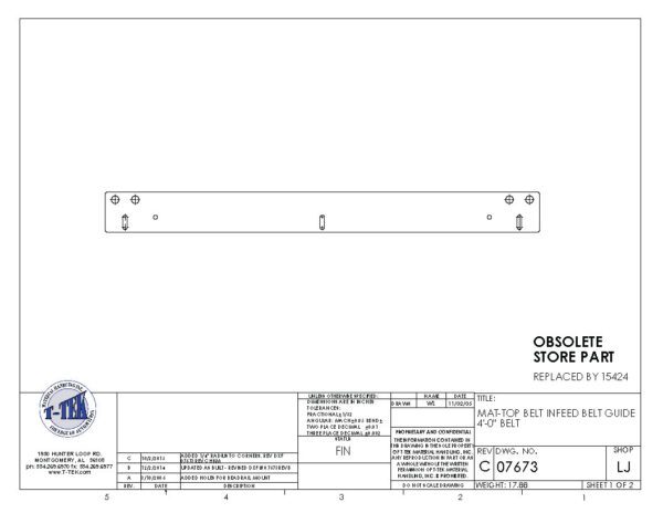 A drawing of the back side of a box.