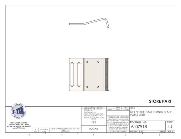 A drawing of the back side of a door.