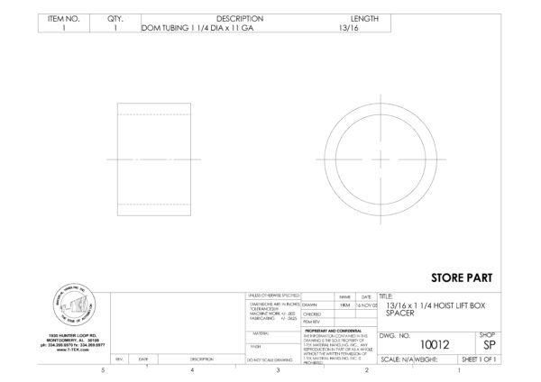 A drawing of the front and back of a box.