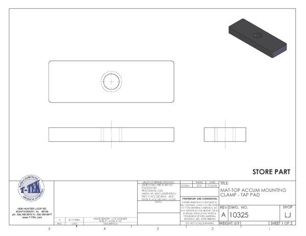 A drawing of the back side of a box.