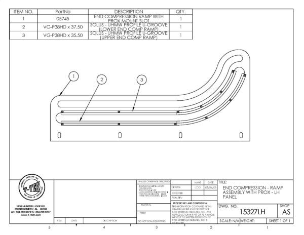 A drawing of the side of a boat.