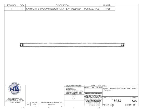 A drawing of the back side of a sheet.