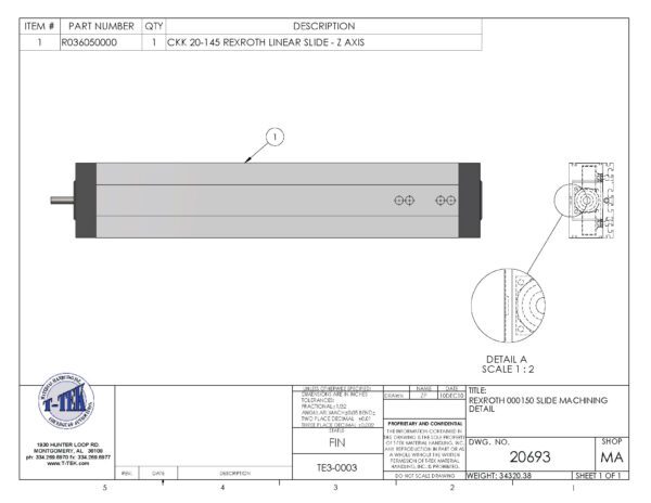 A drawing of the side view of a tube.