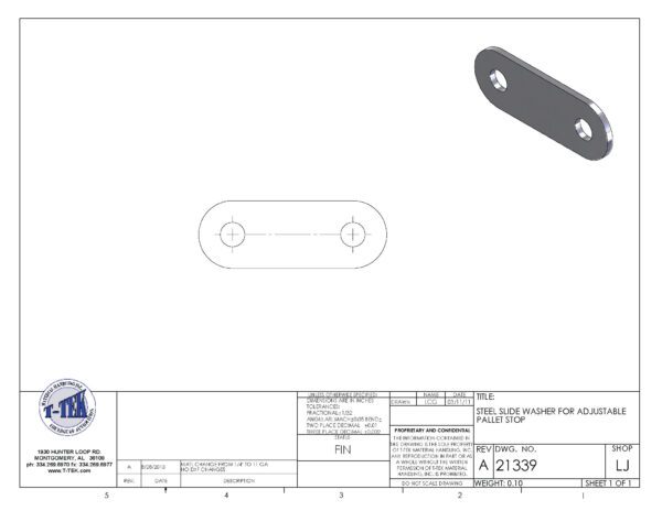 A drawing of the back side of a plate.