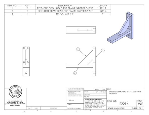 A drawing of a bench seat with the support structure in place.