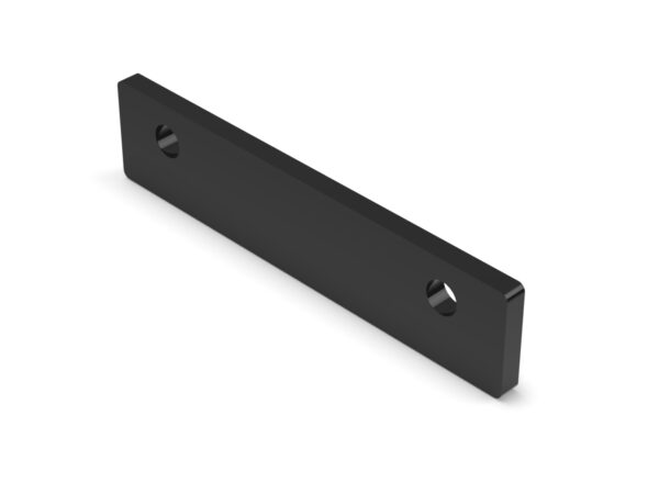 A black bar with two holes on top of it.