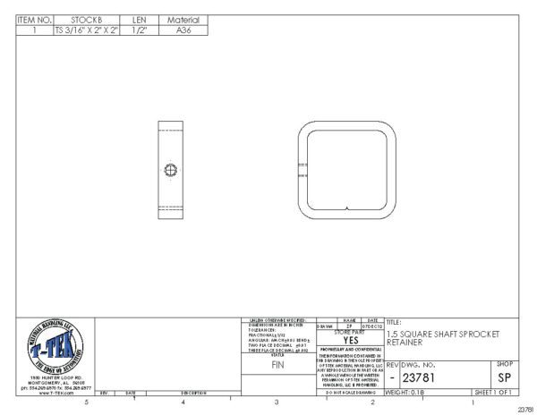 A drawing of the front end of an airplane.