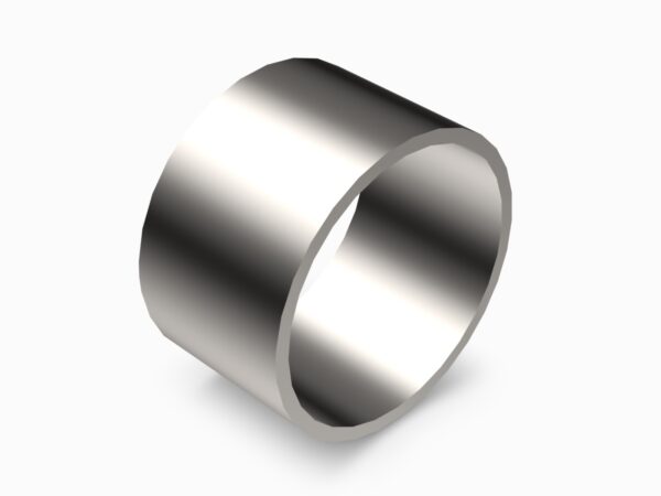 A silver ring is shown with no background.