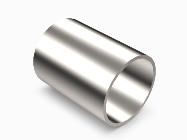 A metal tube with a white background