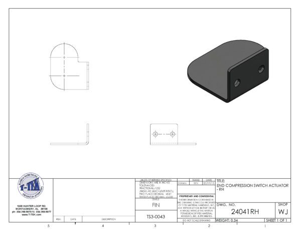 A drawing of the side view of a computer mouse.