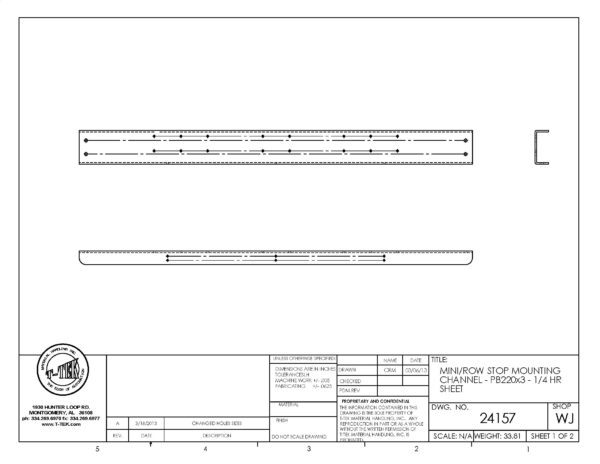 A drawing of the back side of an electrical panel.