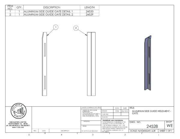 A drawing of the side of a building.