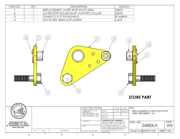 A drawing of the parts for a yellow car.