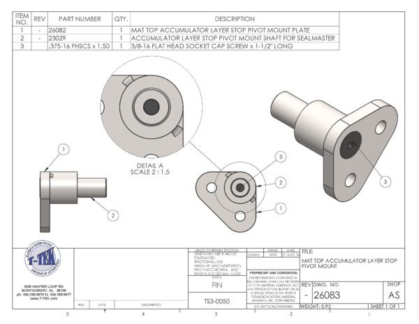 A drawing of the parts for a device.