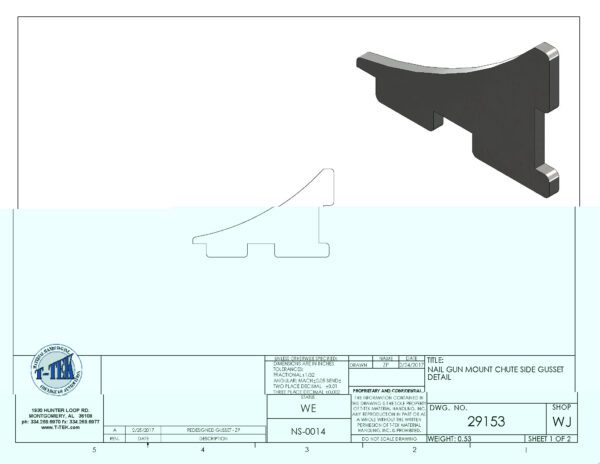 A drawing of the side of an airplane.