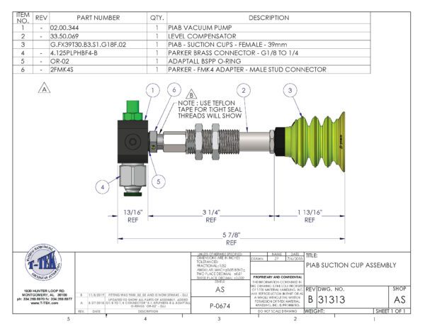 A drawing of the parts for a green light.