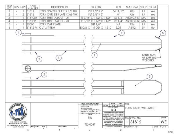 A drawing of some parts of a building.