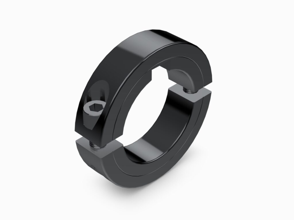 A black ring with a hole in it